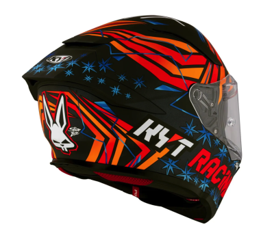 [KYT] Мотошлем R2R MAX FERNANDEZ 2022 REPLICA, цвет Черный Матовый/Оранжевый/Синий фото в интернет-магазине FrontFlip.Ru