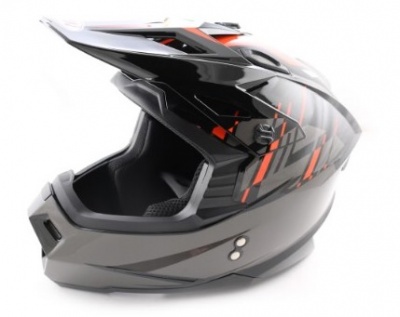 Шлем (кроссовый) Ataki MX801 Strike красный/черный глянцевый фото в интернет-магазине FrontFlip.Ru