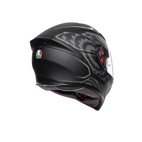 Шлем AGV K-5 S MULTI Tornado Matt Black/Silver фото в интернет-магазине FrontFlip.Ru