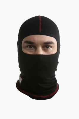 Подшлемник хлопковый Hyperlook Pancher черный (красная строчка) фото в интернет-магазине FrontFlip.Ru