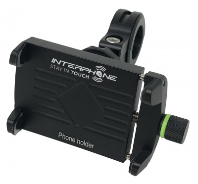 INTERPHONE Алюминиевый универсальный держатель для смартфонов диагональю до 6.2 на трубчатый руль SMMOTOALU фото в интернет-магазине FrontFlip.Ru