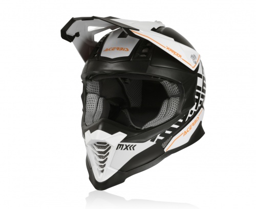 Шлем Acerbis X-RACER VTR White/Black фото в интернет-магазине FrontFlip.Ru