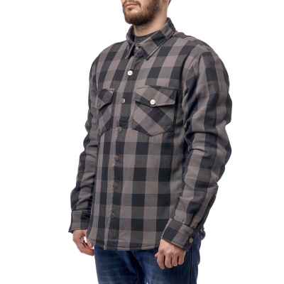 MOTEQ Рубашка c кевларом Bronco Серый/Чёрный фото в интернет-магазине FrontFlip.Ru