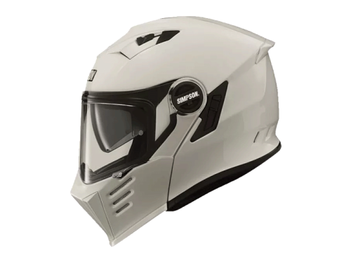 SIMPSON Шлем DARKSOME GLOSS WHITE фото в интернет-магазине FrontFlip.Ru