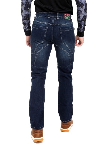 STARKS CR мотоджинсы WILD ONE, муж., стрейч вертикальный, Синий Потёртый, Stonewash фото в интернет-магазине FrontFlip.Ru