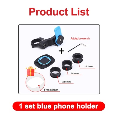 Держатель для телефона на руль Moto Holder синий фото в интернет-магазине FrontFlip.Ru