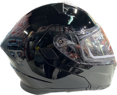 Снегоходный шлем с электроподогревом визора AiM JK906 Black Glossy фото в интернет-магазине FrontFlip.Ru