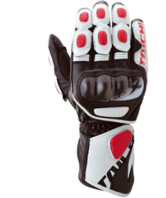 Перчатки комбинированные Taichi GP-X RACING White/Red фото в интернет-магазине FrontFlip.Ru