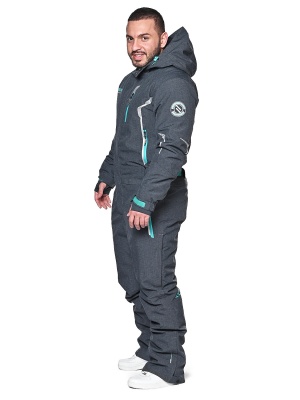 SNOW HEADQUARTER Горнолыжный комбинезон мужской A-89001 Серый фото в интернет-магазине FrontFlip.Ru