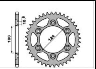 PBR Звезда задняя    4366-39   (сталь) фото в интернет-магазине FrontFlip.Ru