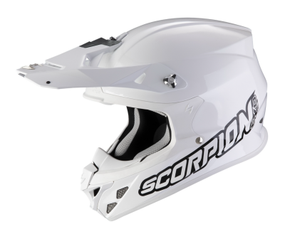 [SCORPION EXO] Мотошлем VX-16 EVO AIR SOLID, цвет Белый/Белый фото в интернет-магазине FrontFlip.Ru