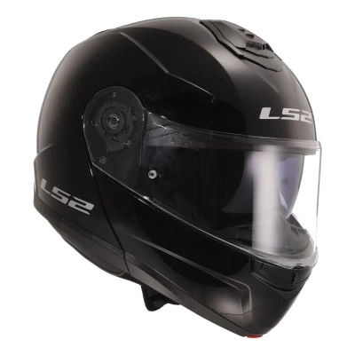 LS2 Мотошлем FF908 STROBE II Solid глянцевый черный фото в интернет-магазине FrontFlip.Ru