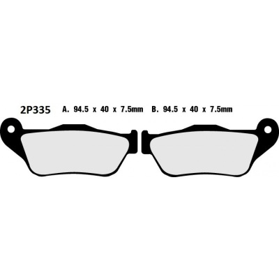 NISSIN Тормозные колодки  2P-335SS  (947) фото в интернет-магазине FrontFlip.Ru