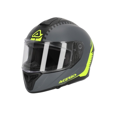 Шлем Acerbis KRAPON 22-06 Grey/Yellow фото в интернет-магазине FrontFlip.Ru