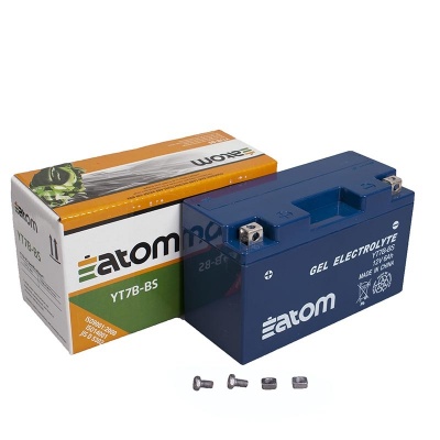 [ATOM] Мото аккумулятор YT7B-BS (YT7B-4) GEL гелевый фото в интернет-магазине FrontFlip.Ru