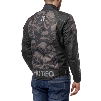 MOTEQ Текстильная куртка SKULL Черный/Серый фото в интернет-магазине FrontFlip.Ru