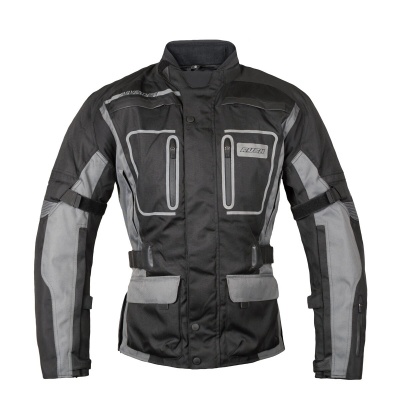[RUSH] Мотокуртка DISCOVERY текстиль, цвет Черный/Серый фото в интернет-магазине FrontFlip.Ru