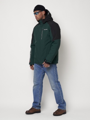 Горнолыжная куртка мужская темно-зеленого цвета 88821TZ фото в интернет-магазине FrontFlip.Ru