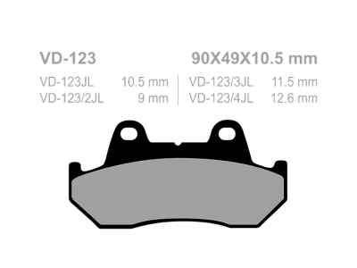 VESRAH Тормозные колодки  VD-123JL  (201) фото в интернет-магазине FrontFlip.Ru