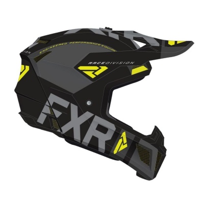 Шлем FXR Clutch Evo Black/Char/Hi Vis фото в интернет-магазине FrontFlip.Ru
