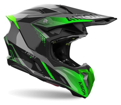 Шлем Airoh TWIST 3 SHARD Green Glossy фото в интернет-магазине FrontFlip.Ru