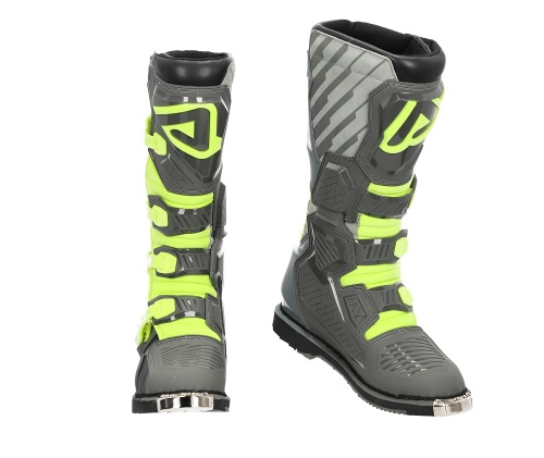 Мотоботы кроссовые Acerbis X-RACE Grey/Yellow фото в интернет-магазине FrontFlip.Ru