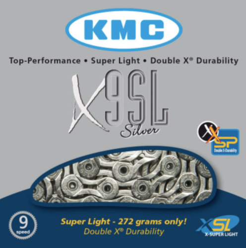 Цепь KMC X9SL 9ск. 114L Silver (BX09SLN14) фото в интернет-магазине FrontFlip.Ru