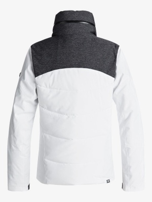 ROXY КУРТКА СНОУБОРДИЧЕСКАЯ FLICKER JK J SNJT WBB0 BRIGHT WHITE фото в интернет-магазине FrontFlip.Ru