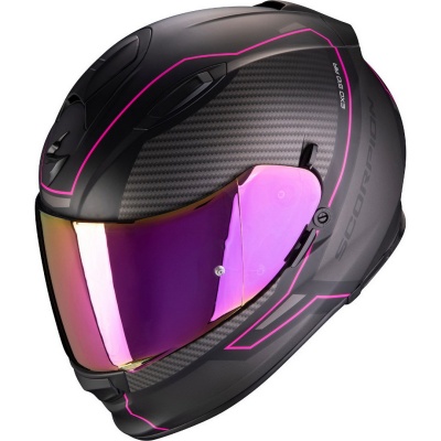 [SCORPION EXO] Мотошлем EXO-510 AIR FRAME, цвет Черный Матовый/Розовый Матовый/Карбон фото в интернет-магазине FrontFlip.Ru