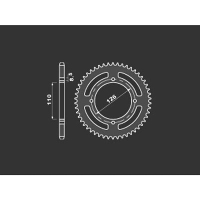 PBR Звезда задняя    4418-47   (алюм) фото в интернет-магазине FrontFlip.Ru