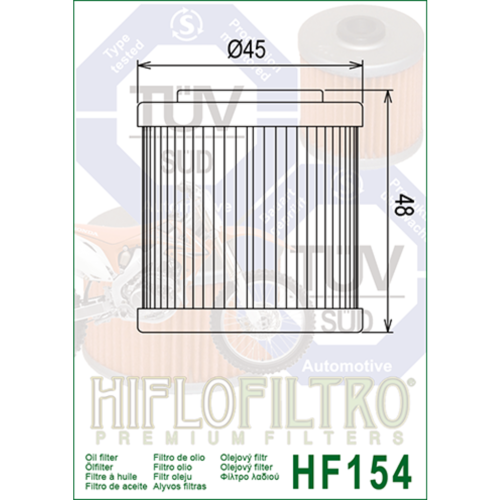 HIFLOFILTRO Масляные фильтры (HF154) фото в интернет-магазине FrontFlip.Ru