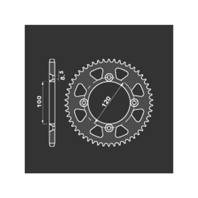 PBR Звезда задняя    798-49   (алюм) фото в интернет-магазине FrontFlip.Ru