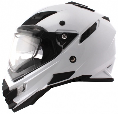 ONEAL Шлем кроссовый со стеклом Sierra ADVENTURE PLAIN Термопластик, глянец, Белый фото в интернет-магазине FrontFlip.Ru