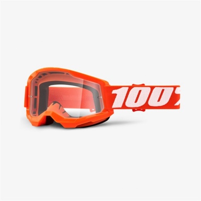 Очки 100% Strata 2 Goggle Orange / Clear Lens фото в интернет-магазине FrontFlip.Ru