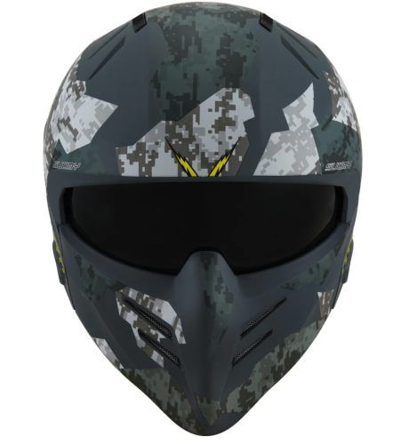 [SUOMY] Мотошлем ARMOR URBAN SQUAD CAMOUFLAGE, цвет Серый Матовый фото в интернет-магазине FrontFlip.Ru