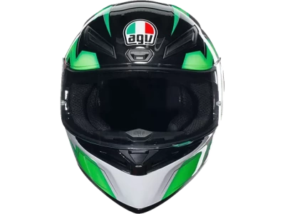 AGV Шлем K-1 E2206 KRIPTON BLACK/GREEN фото в интернет-магазине FrontFlip.Ru