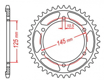 PBR Звезда задняя    865-45   (сталь) фото в интернет-магазине FrontFlip.Ru