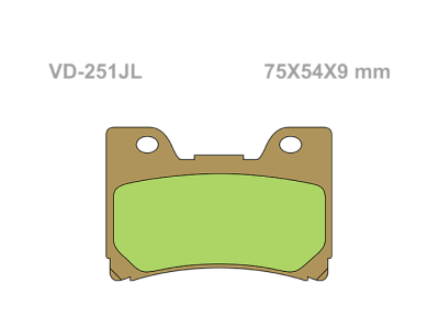 VESRAH Тормозные колодки  VD-251JL  (251) фото в интернет-магазине FrontFlip.Ru