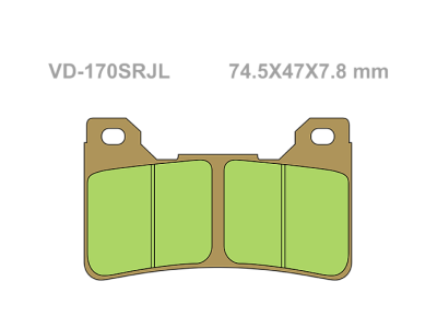 VESRAH Тормозные колодки  VD-170SRJL  (301) фото в интернет-магазине FrontFlip.Ru
