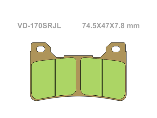 VESRAH Тормозные колодки  VD-170SRJL  (301) фото в интернет-магазине FrontFlip.Ru
