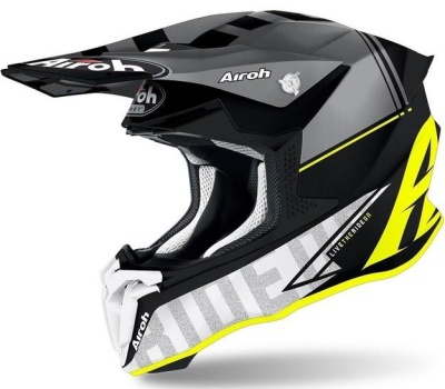 AIROH шлем кросс TWIST 2.0 TECH YELLOW MATT фото в интернет-магазине FrontFlip.Ru