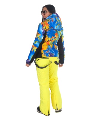 SNOW HEADQUARTER Горнолыжная куртка женская B-8692 Сине-желтый фото в интернет-магазине FrontFlip.Ru