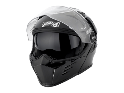 SIMPSON Шлем DARKSOME GLOSS BLACK фото в интернет-магазине FrontFlip.Ru