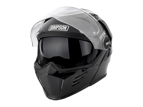 SIMPSON Шлем DARKSOME GLOSS BLACK фото в интернет-магазине FrontFlip.Ru