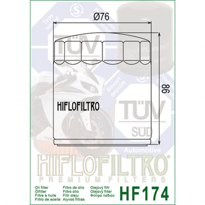 HIFLOFILTRO Масляные фильтры (HF174C) фото в интернет-магазине FrontFlip.Ru