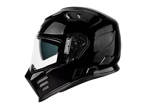 SIMPSON Шлем VENOM GLOSS BLACK фото в интернет-магазине FrontFlip.Ru