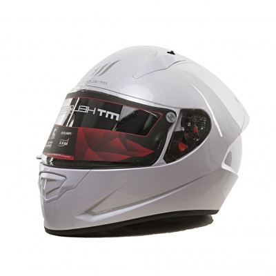 Мотошлем MT STINGER SINGLE MONO GLOSS PEARL WHITE фото в интернет-магазине FrontFlip.Ru