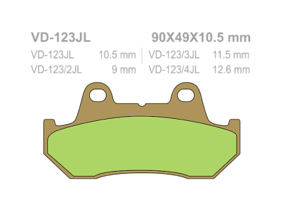 VESRAH Тормозные колодки  VD-123/4JL  (242) фото в интернет-магазине FrontFlip.Ru