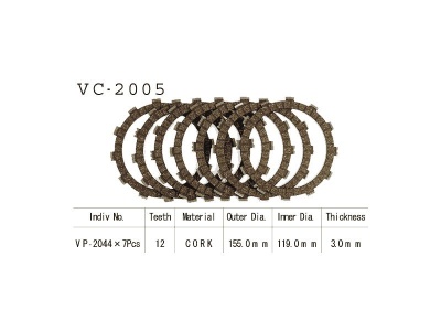 VESRAH   Диски сцепления VC-2005 фото в интернет-магазине FrontFlip.Ru
