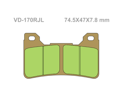 VESRAH Тормозные колодки  VD-170RJL  (301) фото в интернет-магазине FrontFlip.Ru